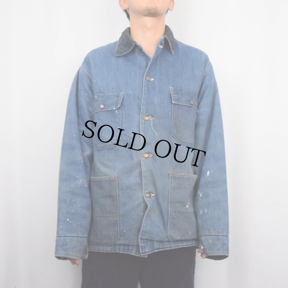 画像2: 70's JCPenney BIG MAC ブランケットライナー デニムカバーオール (2)