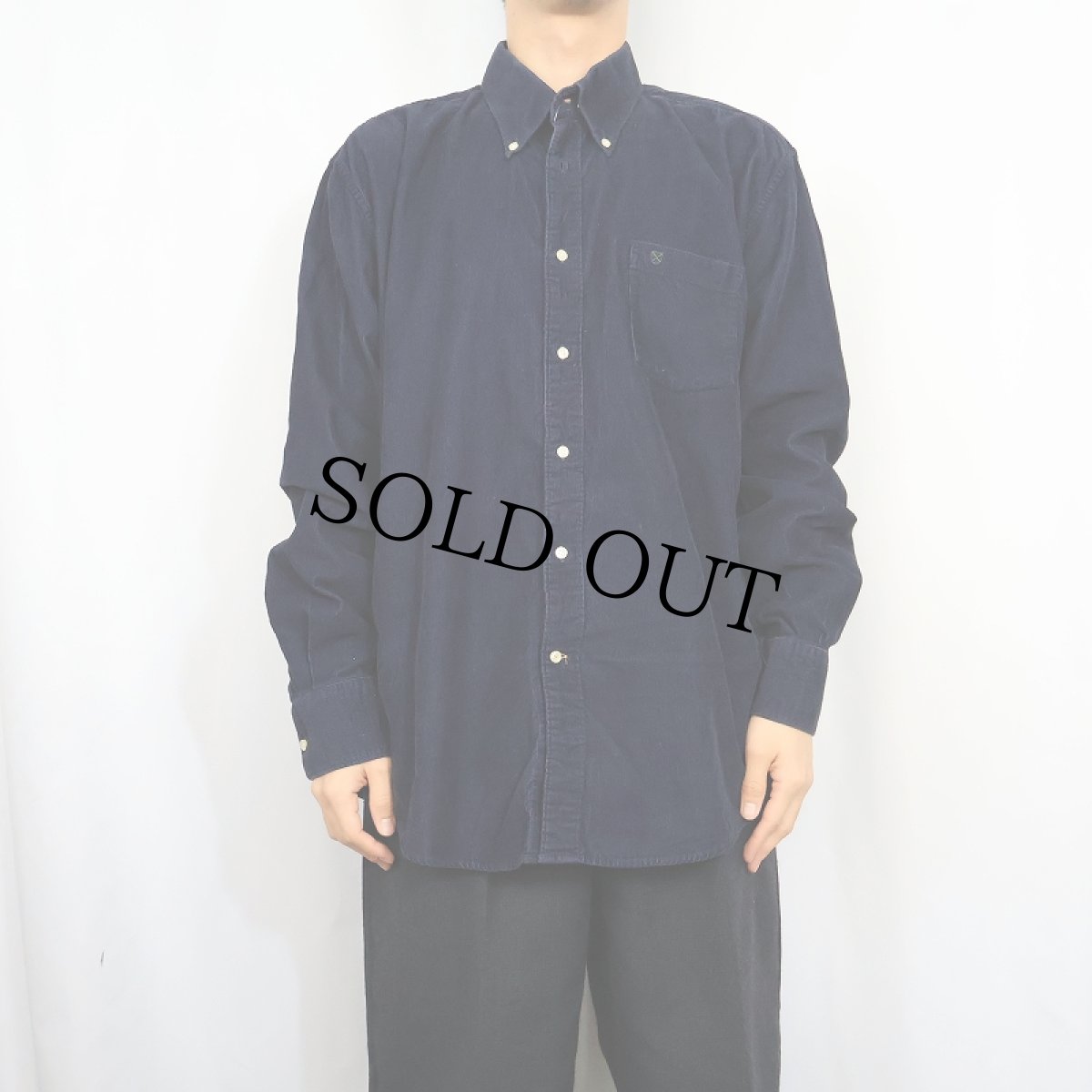 画像2: Barbour コーデュロイ ボタンダウンシャツ NAVY (2)