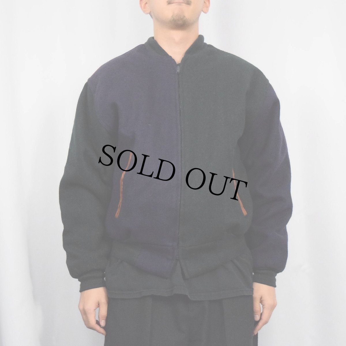 画像2: 90's Manhattan USA製 中綿入り クレイジーパターン ウールジャケット (2)