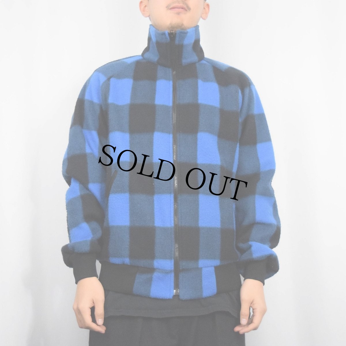 画像2: 80's L.L.Bean バッファローチェック柄 フリースジップジャケット (2)