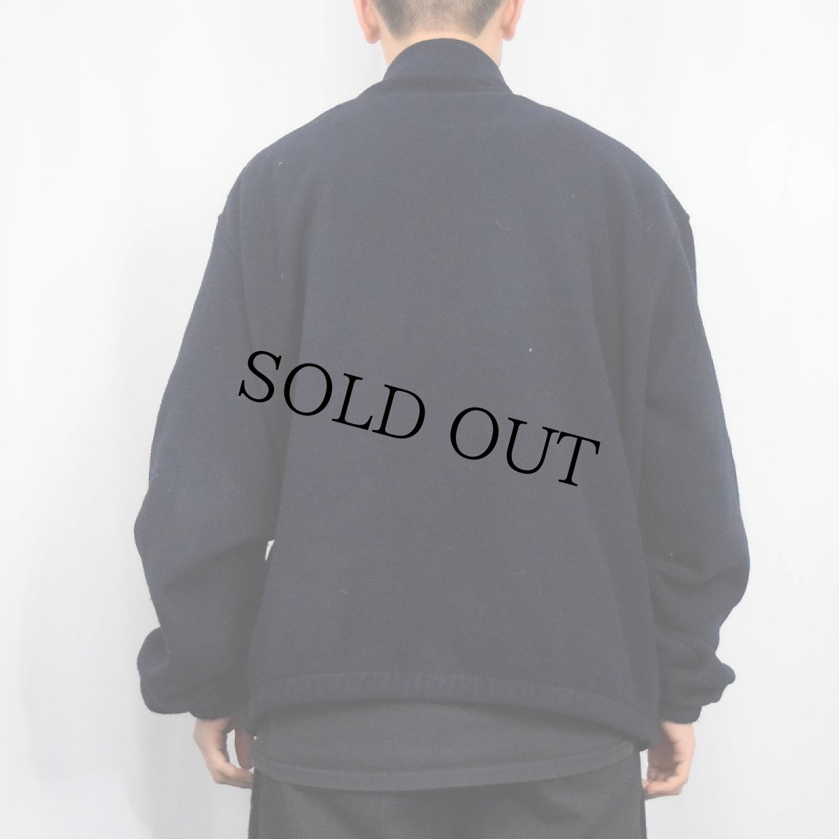 画像3: 90's POLO Ralph Lauren POLARTEC ロゴ刺繍 フリーススイングトップ NAVY XL (3)