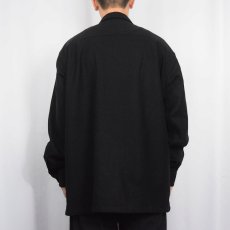 画像3: 90's〜 Pendleton オープンカラーウールシャツ BLACK XL (3)