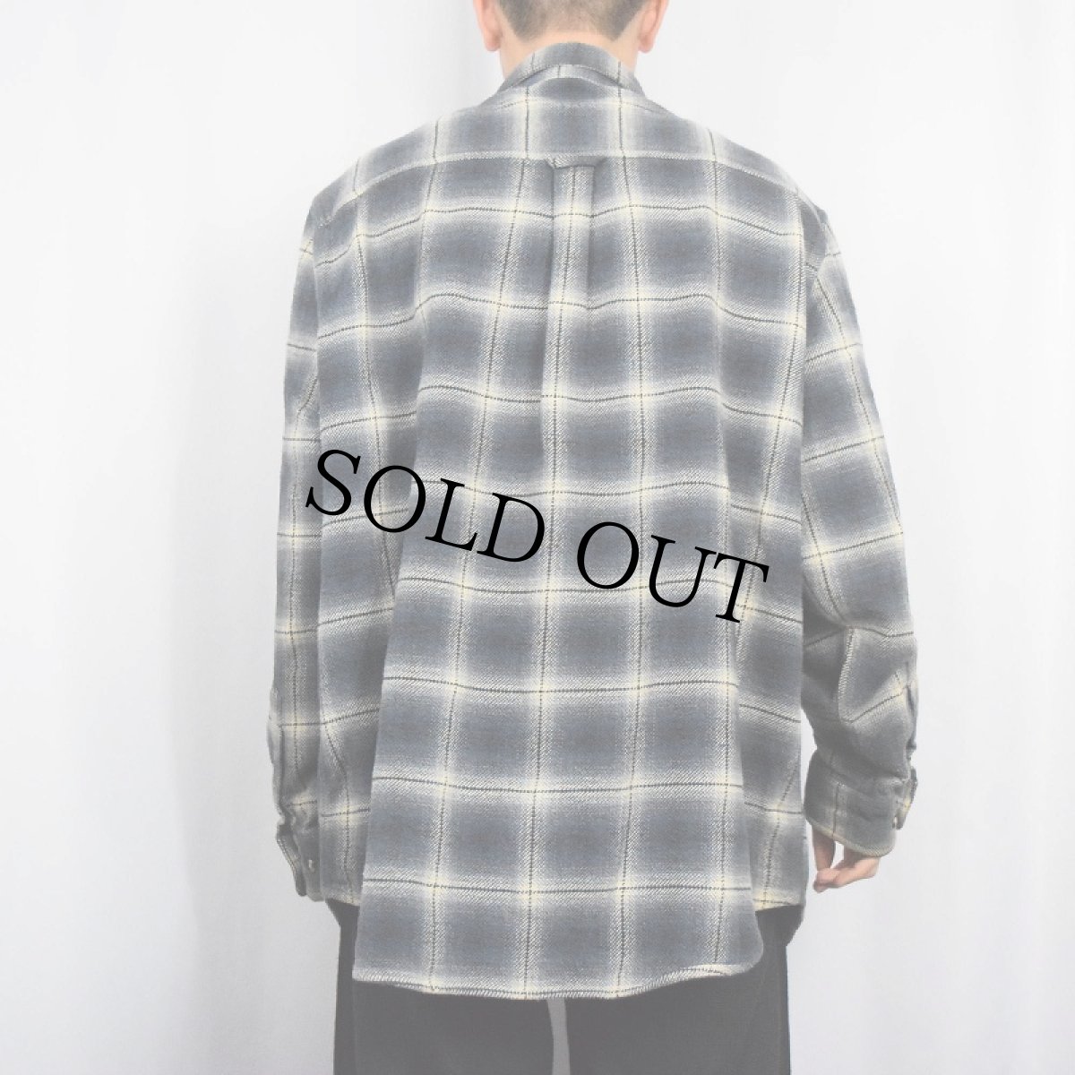 画像3: 90's Guide Series オンブレーチェック柄 ヘビーネルシャツ 2XLT (3)