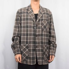 画像2: 60's Pendleton チェック柄 ウールテーラードジャケット M (2)