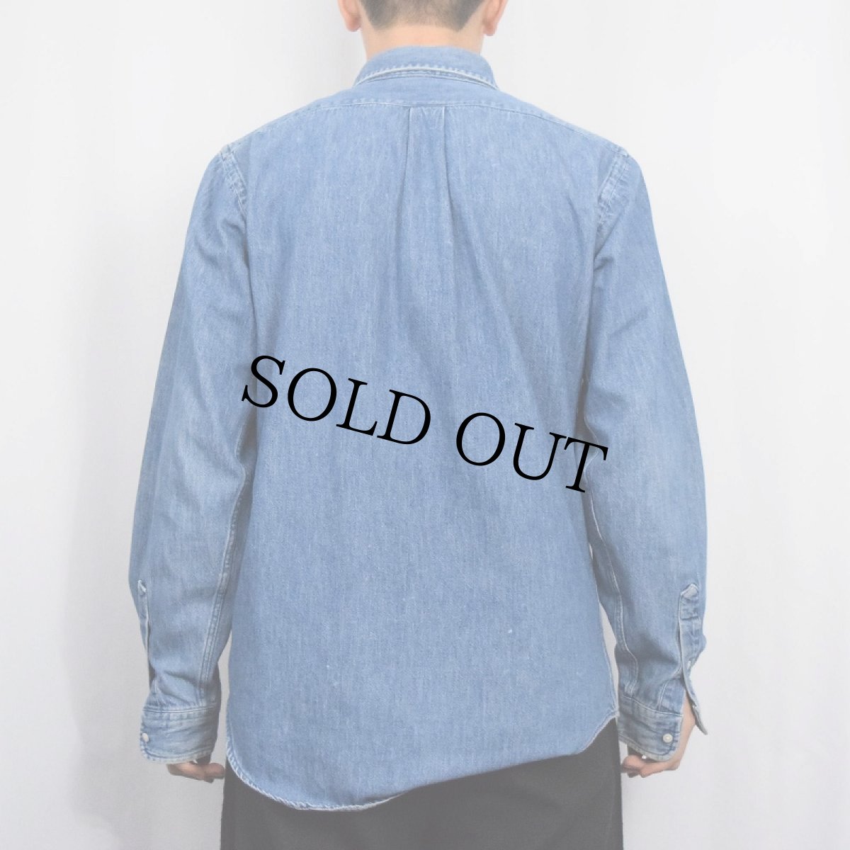 画像3: 80's POLO Ralph Lauren USA製 ロゴ刺繍 デニムボタンダウンシャツ XL (3)