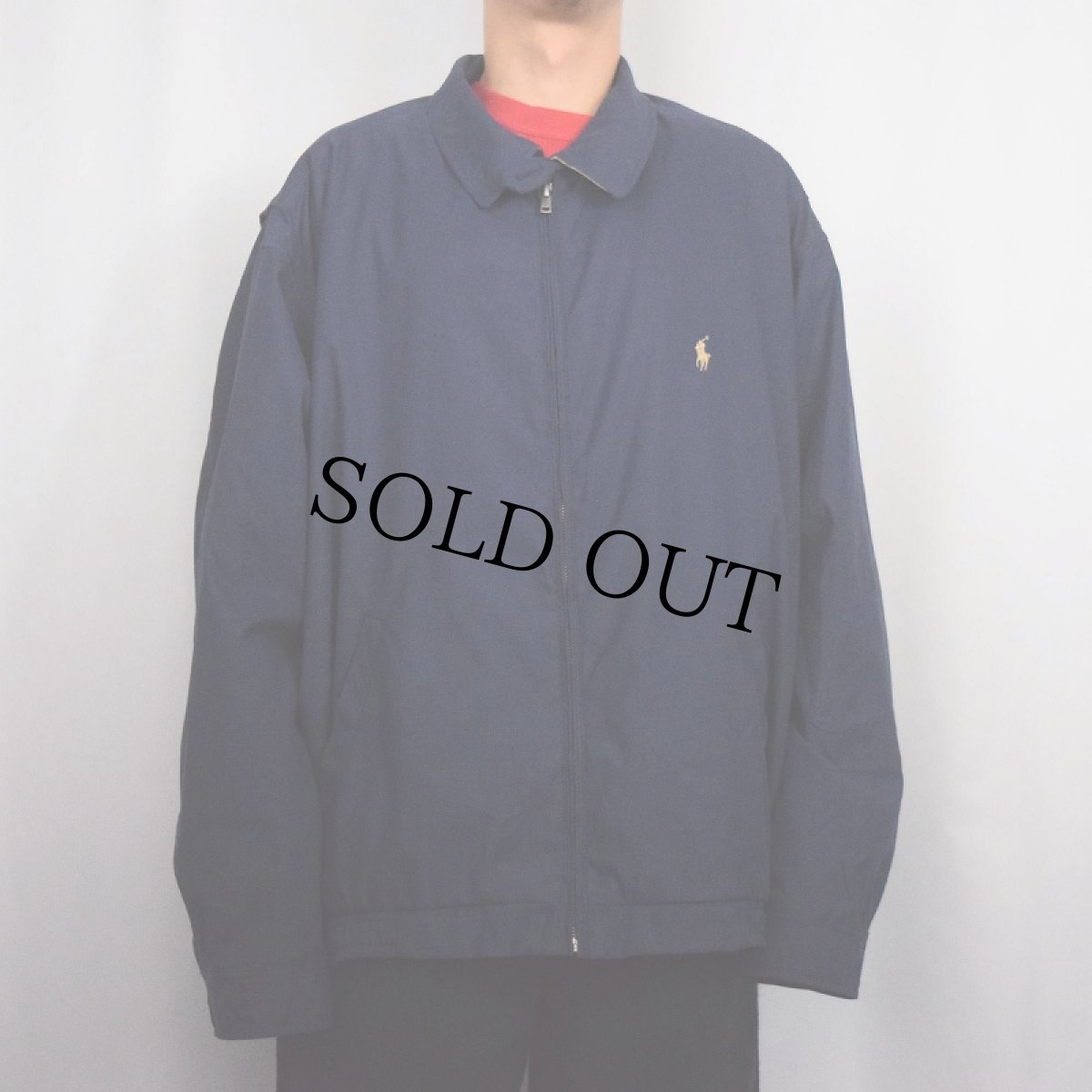 画像2: POLO Ralph Lauren チンスト付き ポリエステル スイングトップ NAVY 3XB (2)