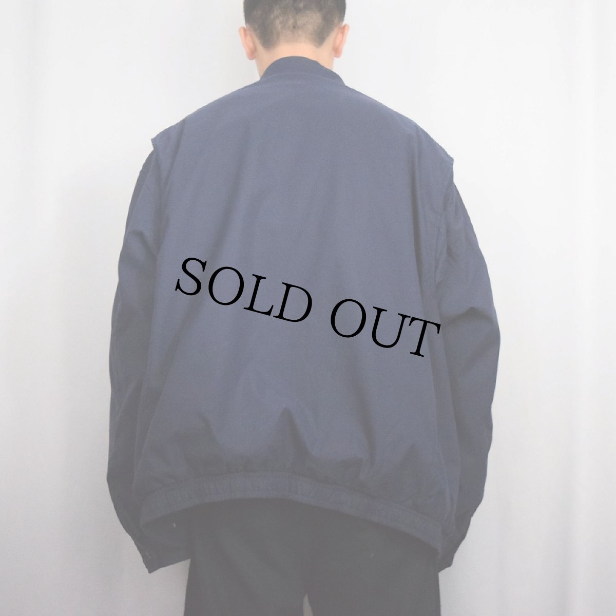 画像3: POLO Ralph Lauren チンスト付き ポリエステル スイングトップ NAVY 3XB (3)