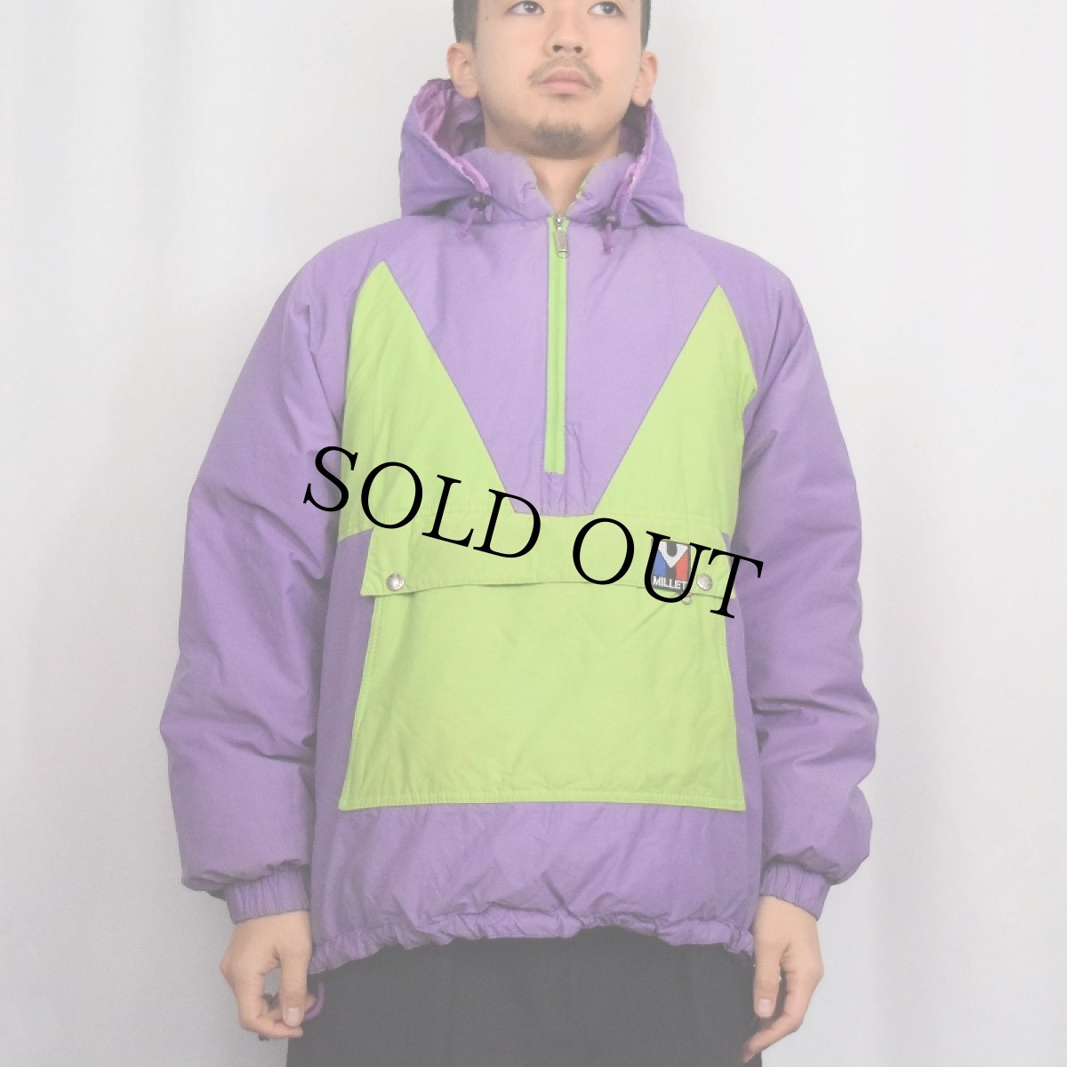 画像2: 80's〜 MILLET FRANCE製 中綿入り ハーフジップジャケット SIZE1 (2)