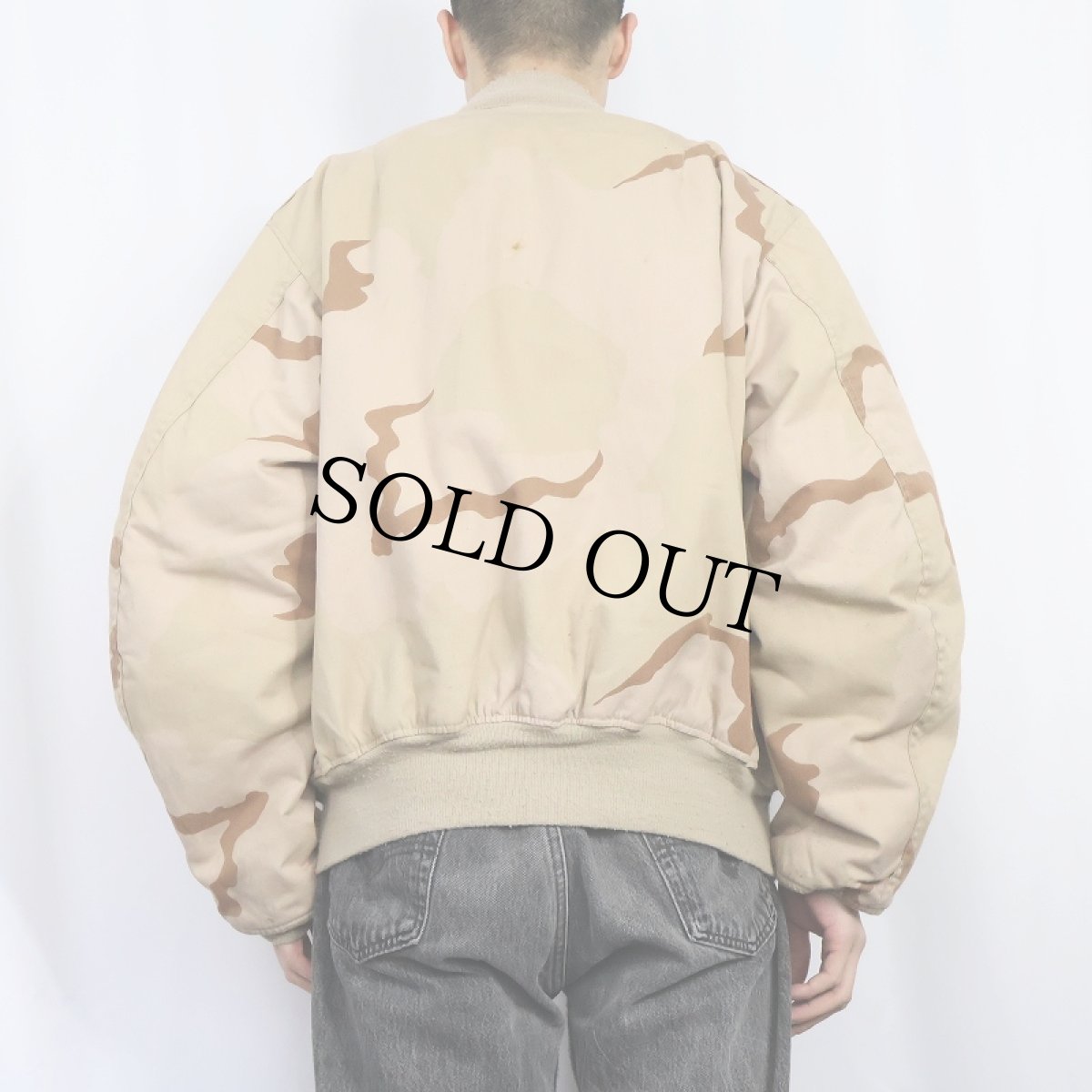 画像3: 民間品 90's〜 ALPHA INDUSTRIES,INC. USA製 MA-1 デザートカモ柄 フライトジャケット XXL (3)
