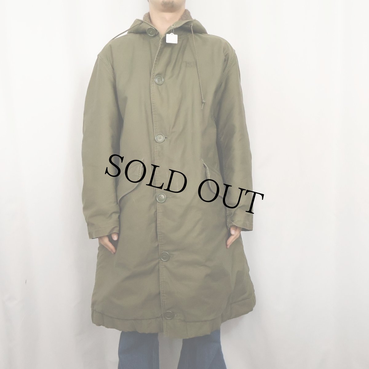 画像3: 40〜50's U.S.NAVY N2 ステンシル入り デッキコート SIZE38 (3)