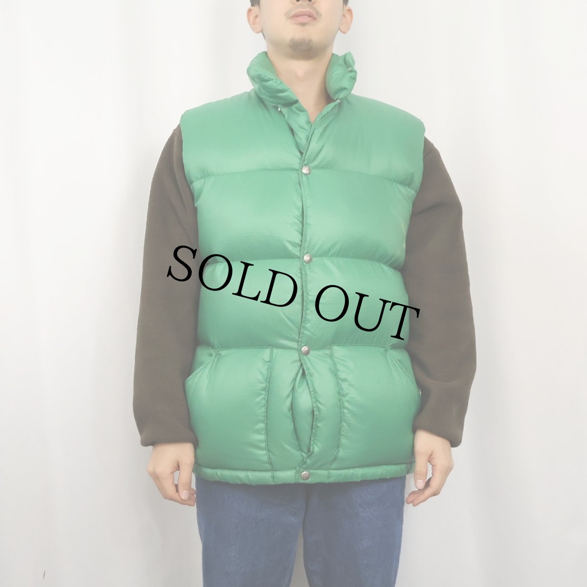 画像2: 70's THE NORTH FACE 茶タグ ダウンベスト XL (2)