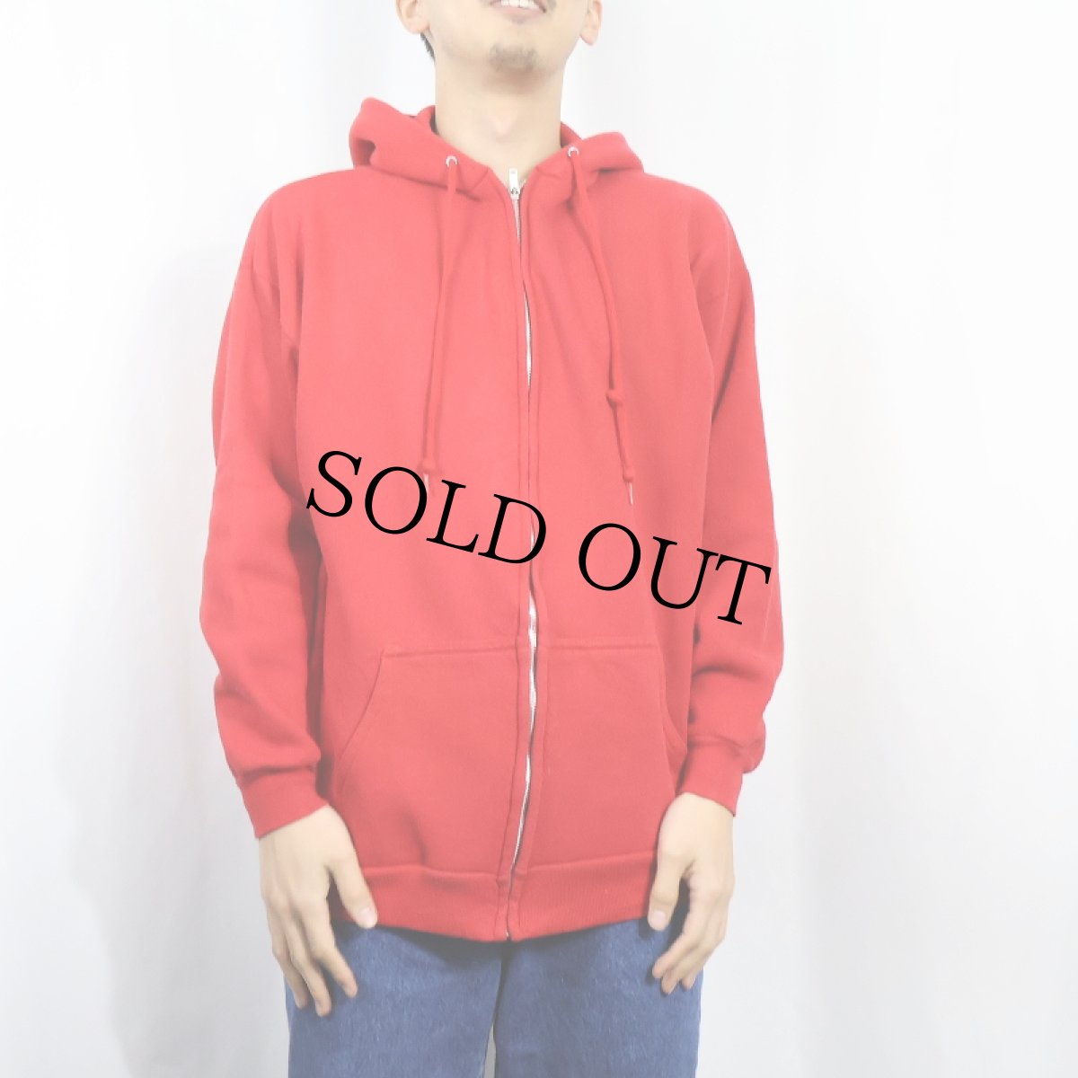 画像2: 80's DISCUS ATHLETIC USA製 無地 スウェットジップパーカー XL (2)