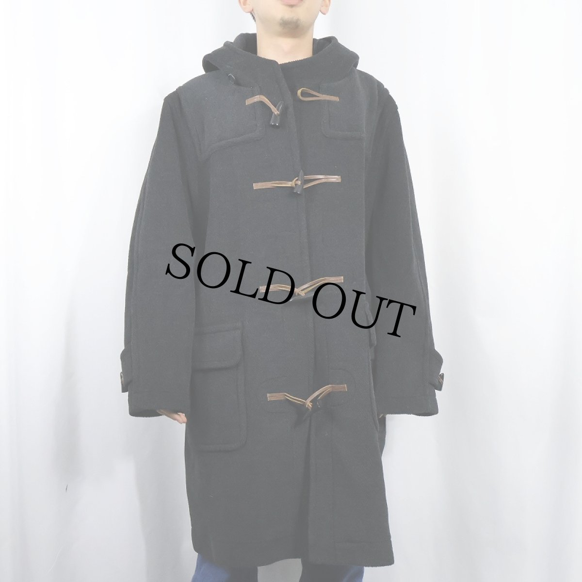 画像2: 90's〜 GRENFELL ENGLAND製 ウールダッフルコート BLACK SIZE40 (2)