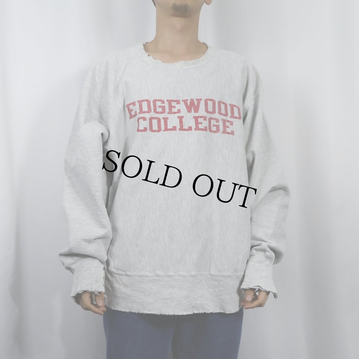 画像2: 90's〜 Champion REVERSE WEAVE "EDGEWOOD COLLEGE" プリントスウェット (2)
