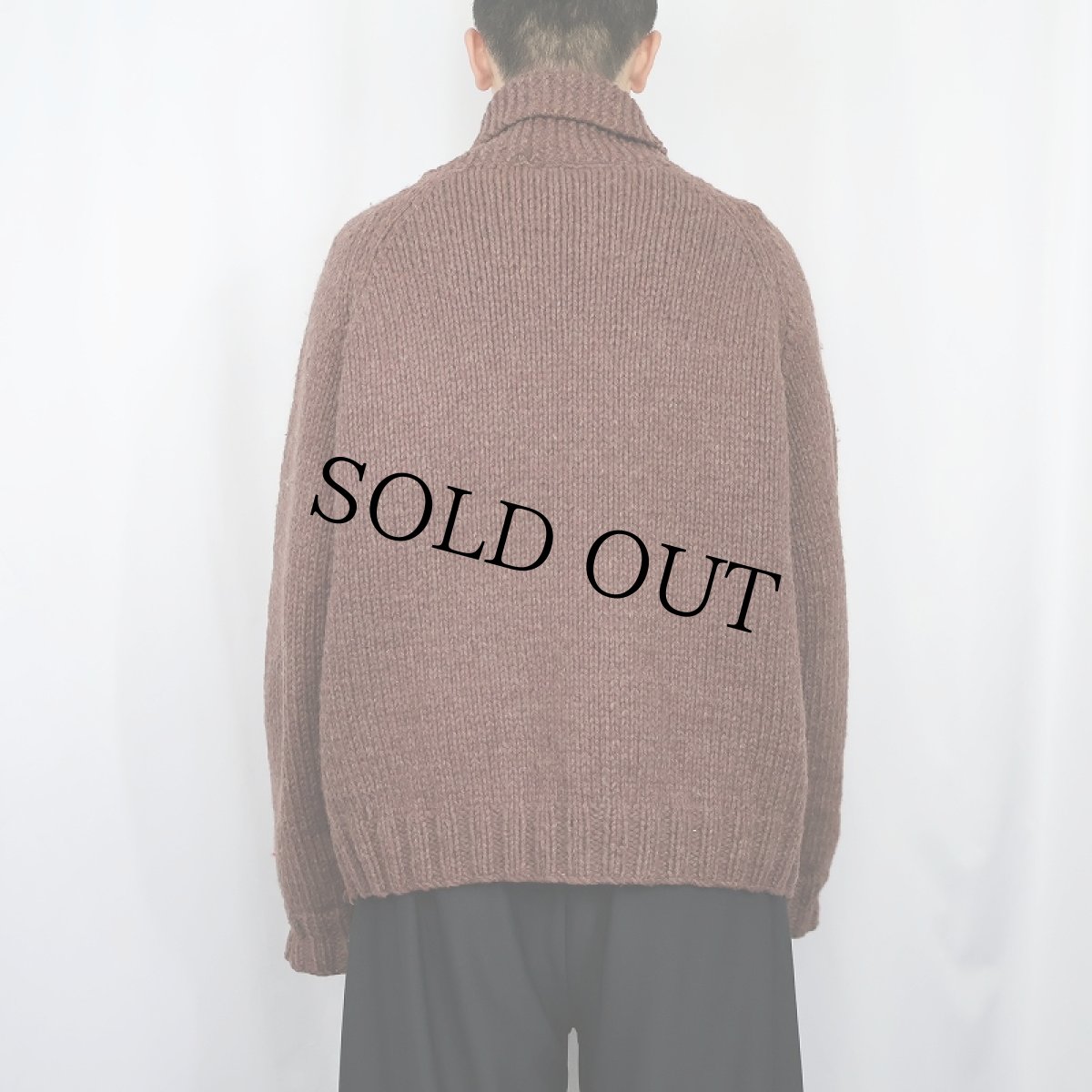 画像3: ショールカラー ウールニットカーディガン (3)