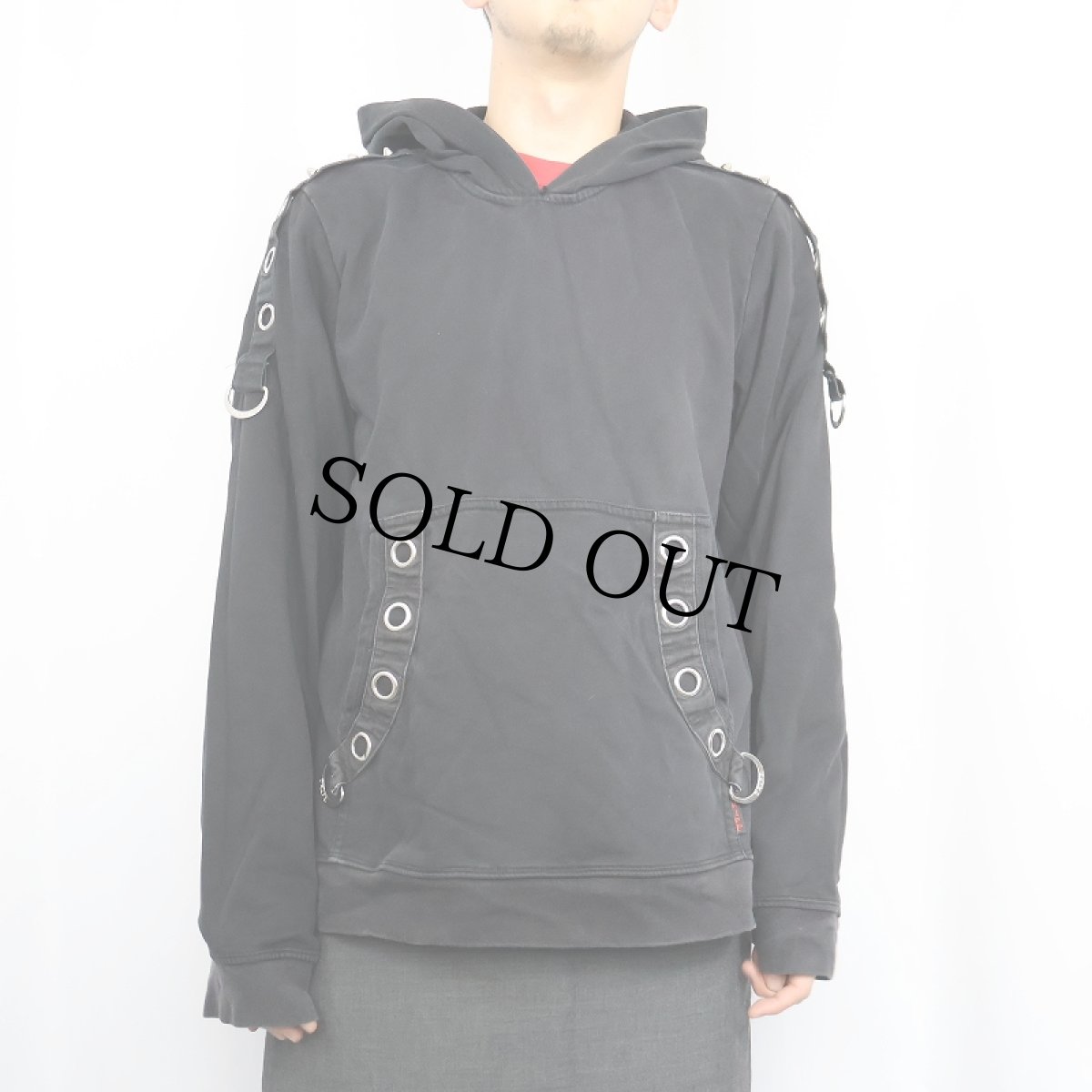 画像2: TRIPP NYC ボンテージスウェットフーディ BLACK L (2)