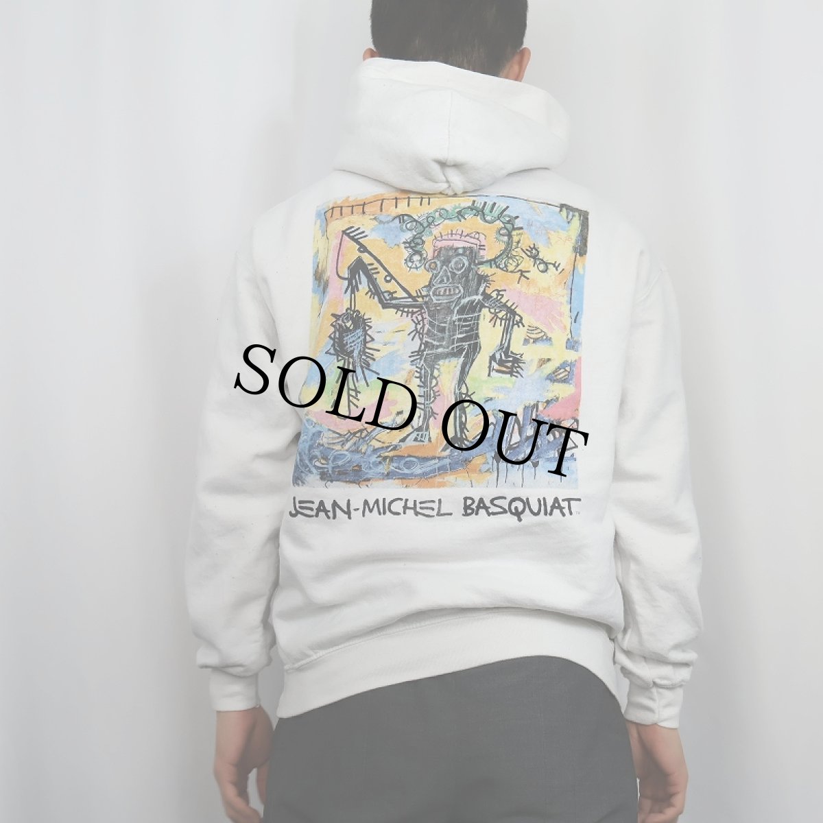 画像4: JEAN-MICHEL BASQUIAT アートプリント スウェットフーディ M (4)