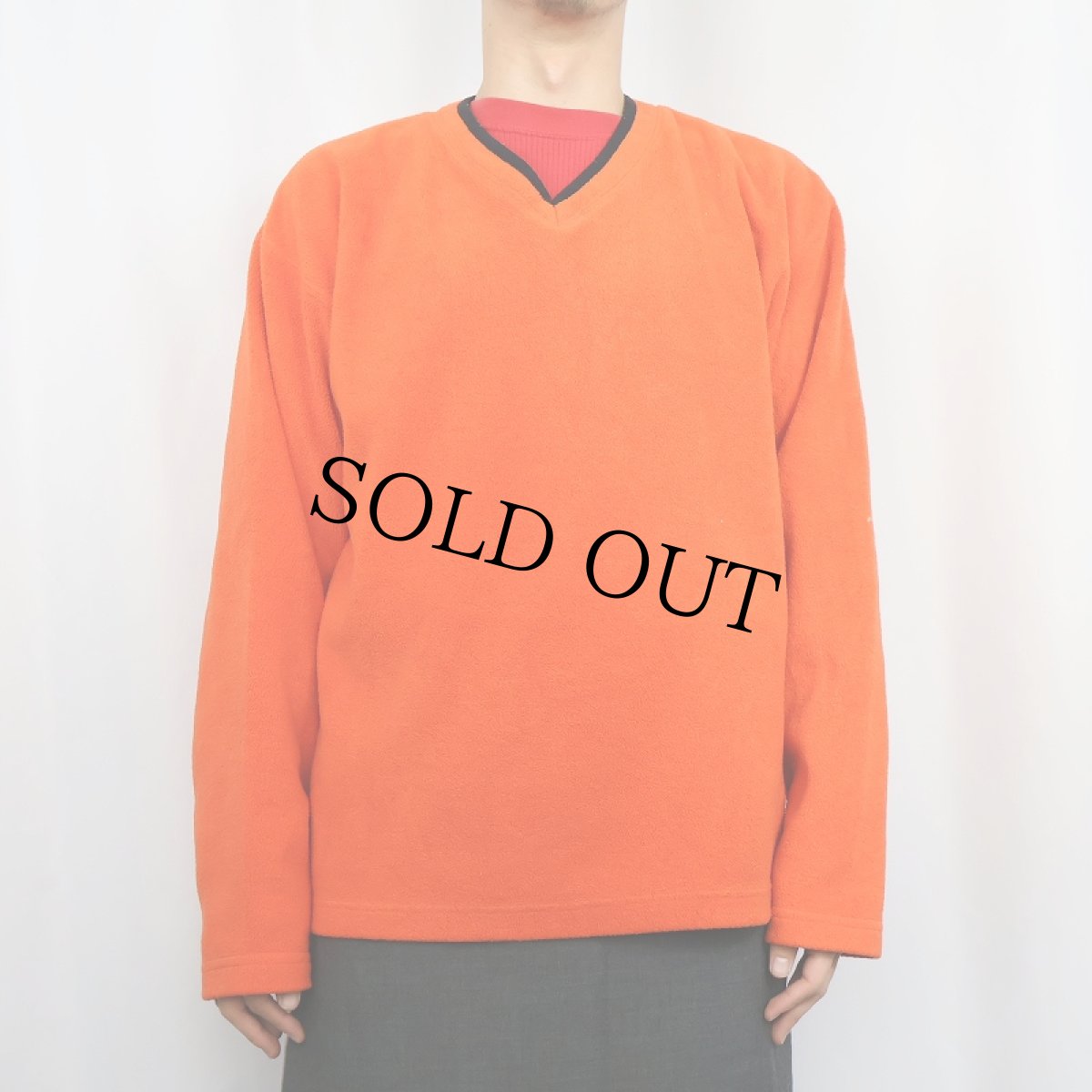 画像4: GAP Vネック フリースプルオーバー L (4)