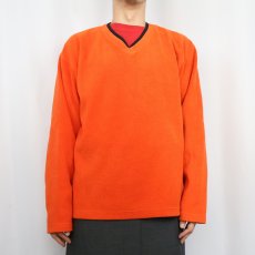 画像4: GAP Vネック フリースプルオーバー L (4)