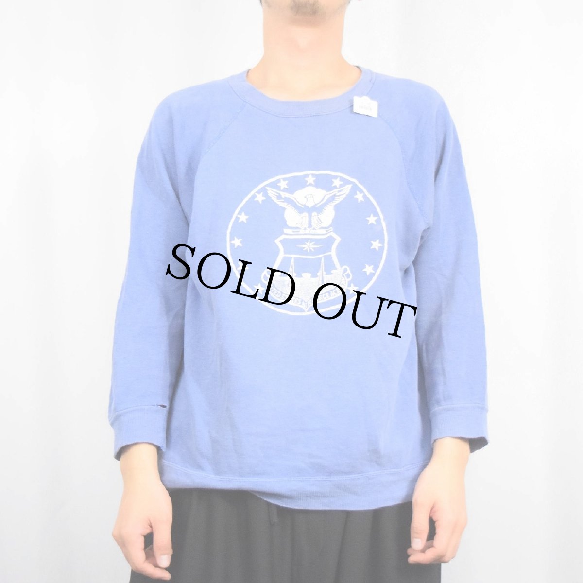 画像2: 70〜80's "UNTED STATES AIR FORCE ACADEMY" プリントラグランスウェット (2)