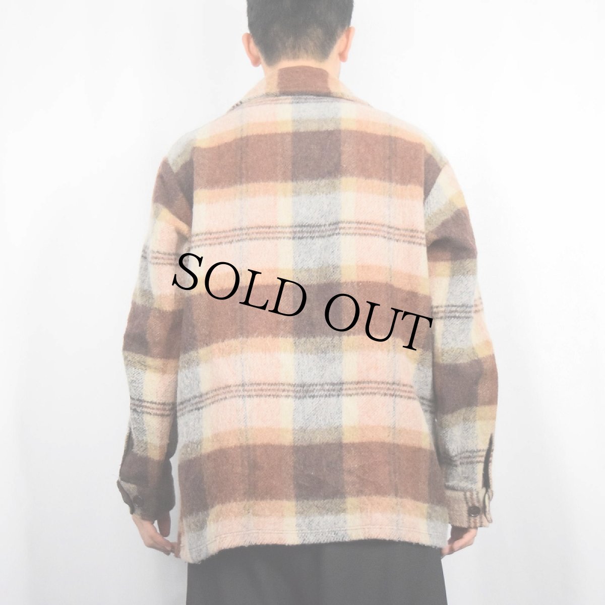 画像3: 70's チェック柄 ウール CPOシャツジャケット (3)