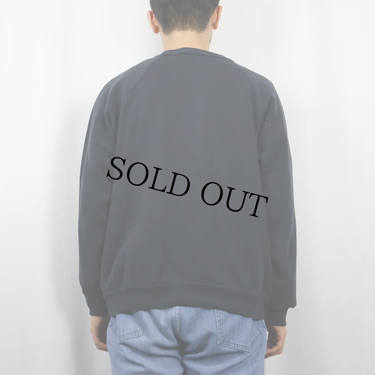 画像3: 90's Metro Goldwyn Mayer USA製 映画スタジオ ライオンプリントラグランスウェット BLACK L (3)