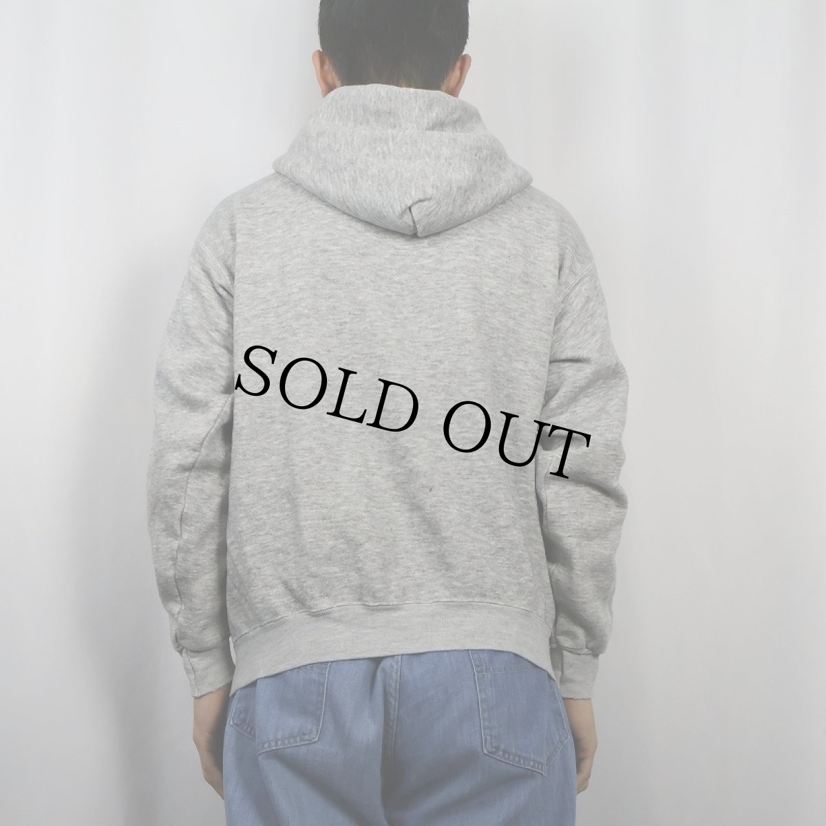 画像3: 90's Herman's USA製 無地 スウェットジップパーカー (3)