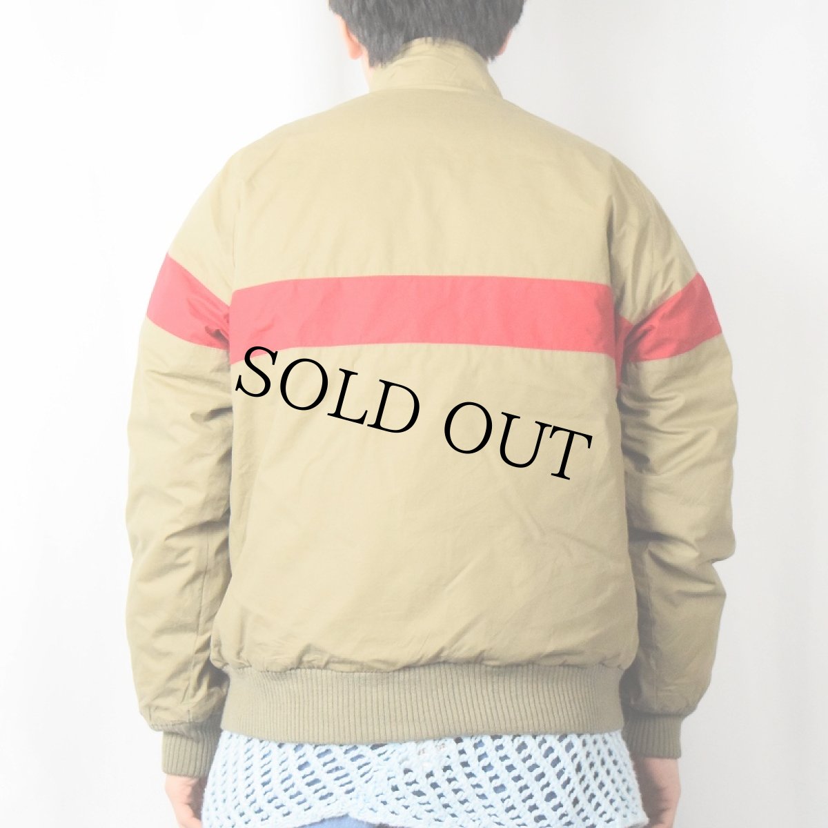 画像3: Brooks Brothers ラインデザイン スタンドカラーダウンジャケット M (3)