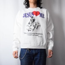 画像2: 90〜2000's "JESUS ME" ジーザスプリントスウェット XL (2)