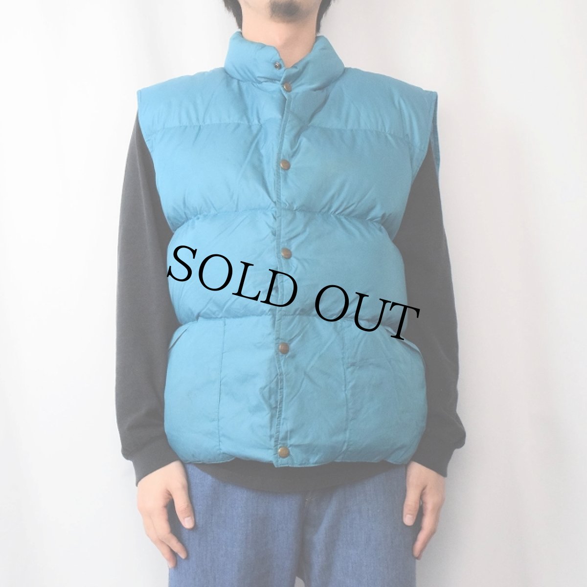 画像2: 80〜90's L.L.Bean ナイロンダウンベスト XL (2)