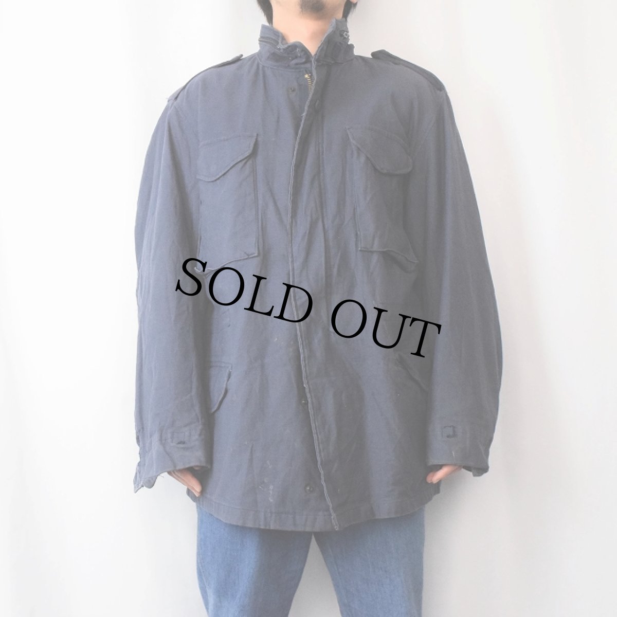 画像2: 80's GOLDEN MFG M-65 TYPE フィールドジャケット NAVY LARGE-LONG (2)