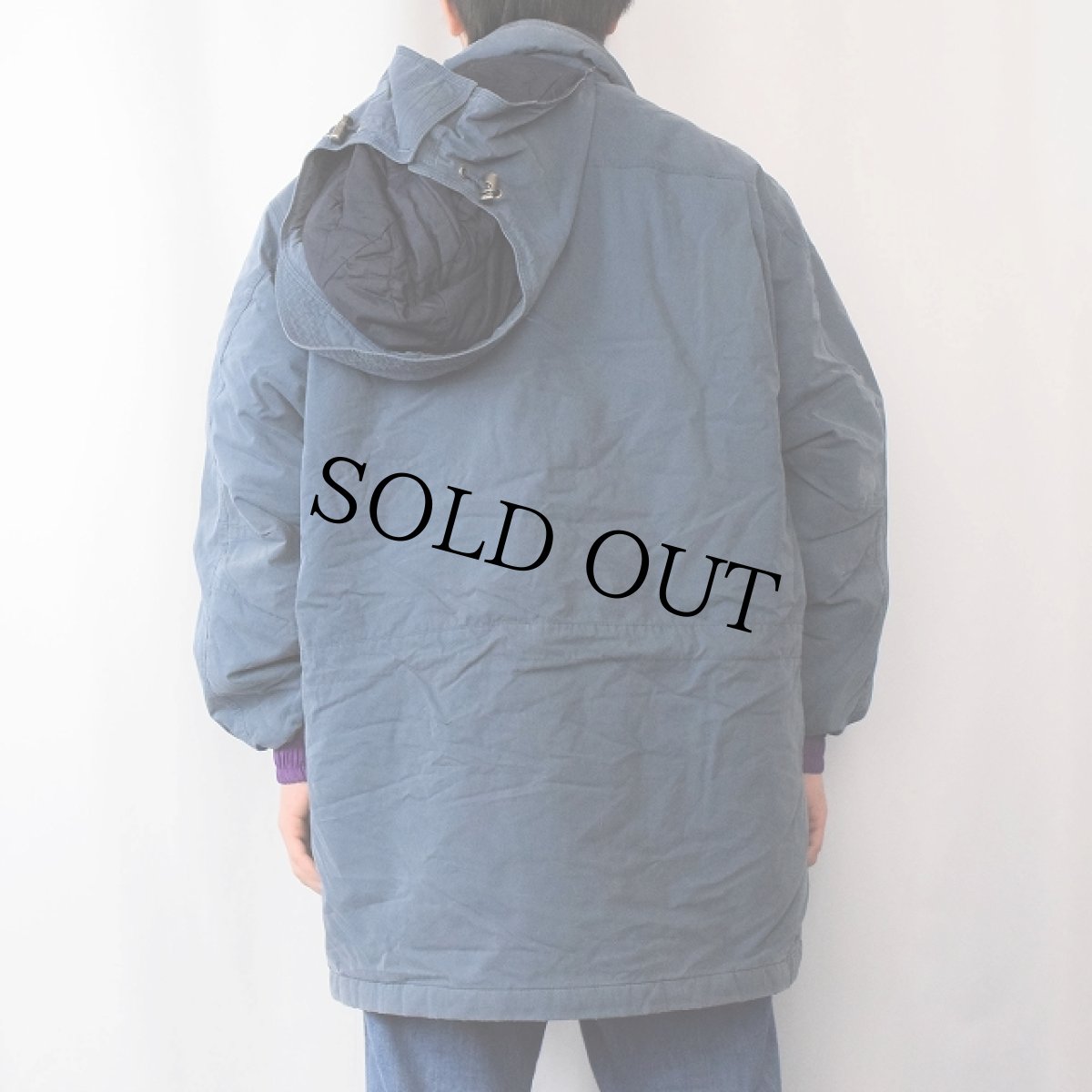 画像3: 80〜90's L.L.Bean フード付き ボアライナー コットン×ナイロン マウンテンパーカー L (3)