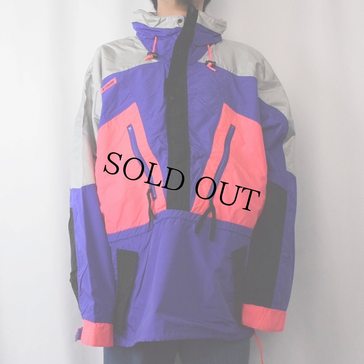 画像2: 90's Columbia フード付き アノラックジャケット XL (2)