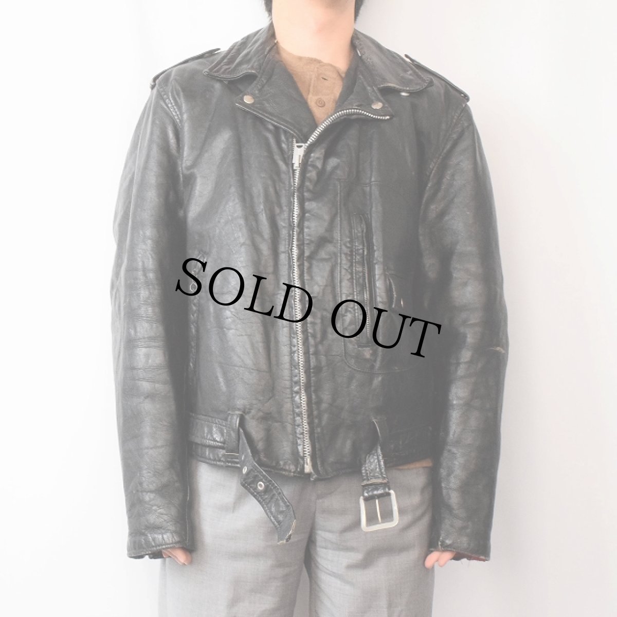 画像2: 70〜80's ダブルライダースジャケット (2)