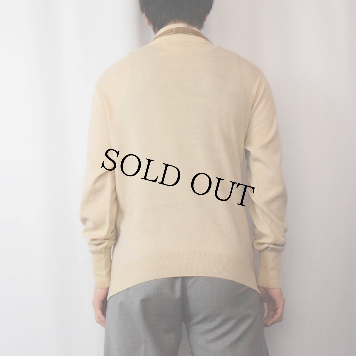 画像3: 70's EURO virany ITALY製 アクリル×ウール ニットカーディガン L (3)