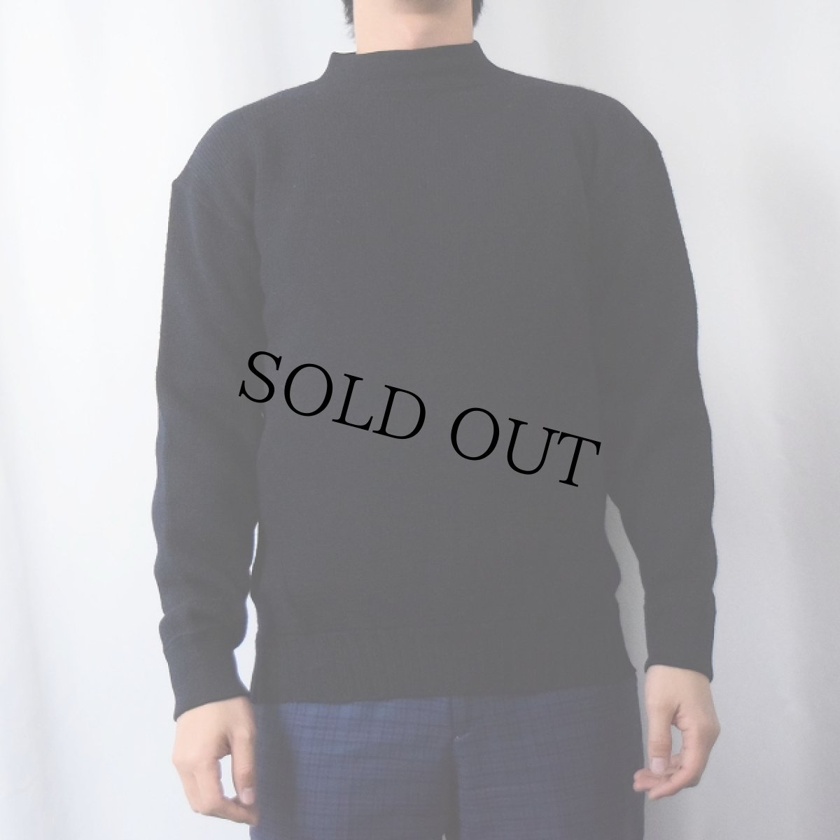 画像2: 60's U.S.NAVY GOBウールニットセーター BLACK LARGE (2)