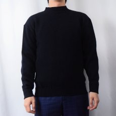 画像2: 60's U.S.NAVY GOBウールニットセーター BLACK LARGE (2)