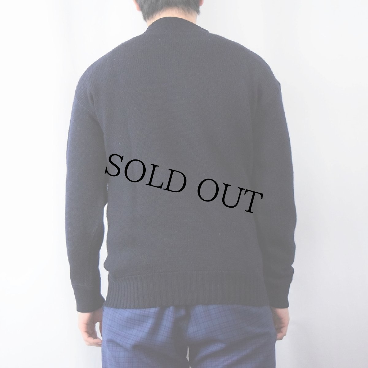 画像3: 60's U.S.NAVY GOBウールニットセーター BLACK LARGE (3)