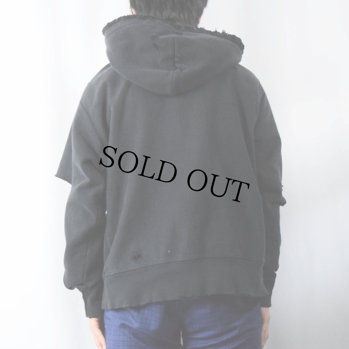 画像3: Feeet×UNP "Damaged" Chempion REVERSE WEAVE スウェットフーディ BLACK L (3)