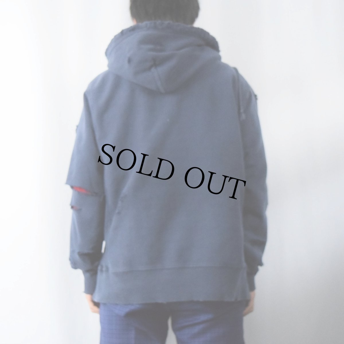 画像3: Feeet×UNP "Damaged" Champion REVERE WEAVE スウェットフーディ NAVY L (3)