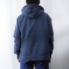 画像3: Feeet×UNP "Damaged" Champion REVERE WEAVE スウェットフーディ NAVY L (3)