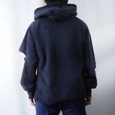 画像3: Feeet×UNP "Damaged" MV SPORT プリントスウェットフーディ NAVY L (3)