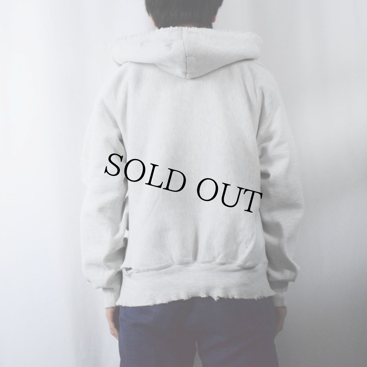 画像3: Feeet×UNP "Damaged" MV SPORT USA製 プリントスウェットフーディ L (3)