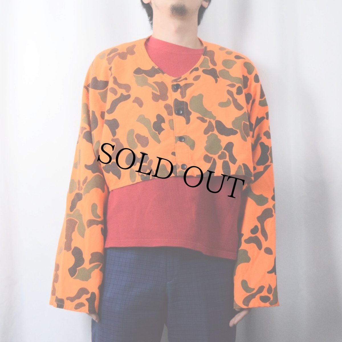 画像2: 90's Cabela's OUTDOOR GEAR USA製 ダックハンターカモ柄 ショート丈ジャケット L (2)