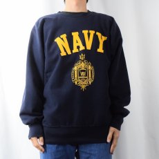 画像2: 90〜2000's MV SPORT REVERSE WEAVE TYPE "NAVY" プリントスウェット NAVY M (2)