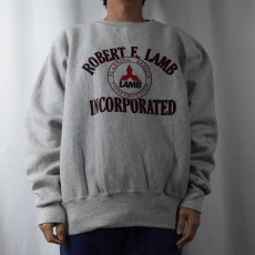 画像2: 90's USA製 REVERSE WEAVE TYPE "ROBERT LAMB INCORPORATED" プリントスウェット M (2)