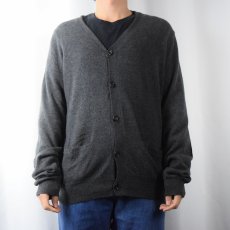 画像3: POLO Ralph Lauren ロゴ刺繍 エルボーパッチ付き メリノウールニットカーディガン M (3)