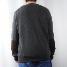 画像4: POLO Ralph Lauren ロゴ刺繍 エルボーパッチ付き メリノウールニットカーディガン M (4)