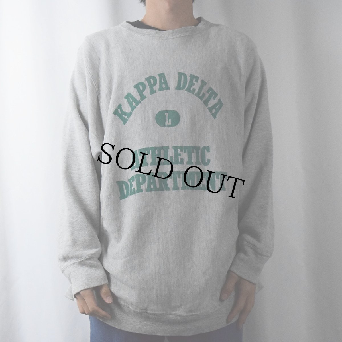 画像2: 【SALE】 90's USA製 REVERSE WEAVE TYPE "KAPPA DELTA..." プリントスウェット L (2)