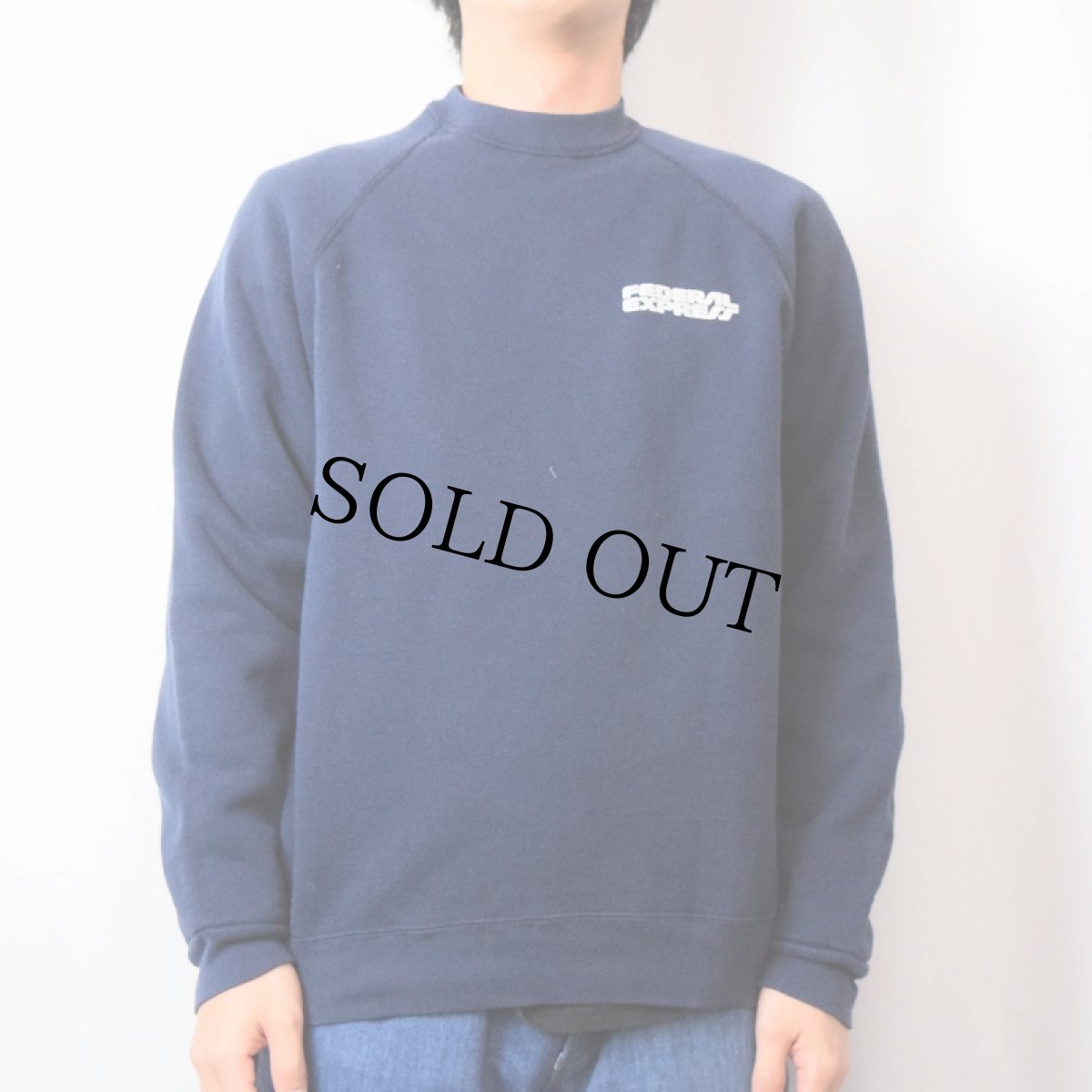 画像3: 90's FedEx USA製 "FEDERAL EXPRESS" 企業ロゴプリントスウェット NAVY L (3)